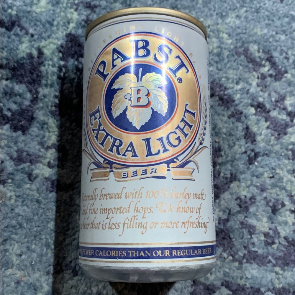 70’s Pabst extra light beer empty collectible can